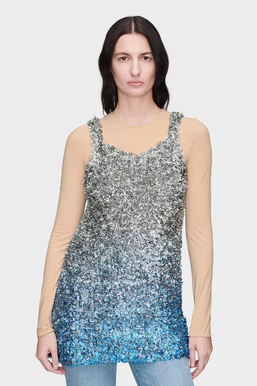 Foil Knit Top - Tops