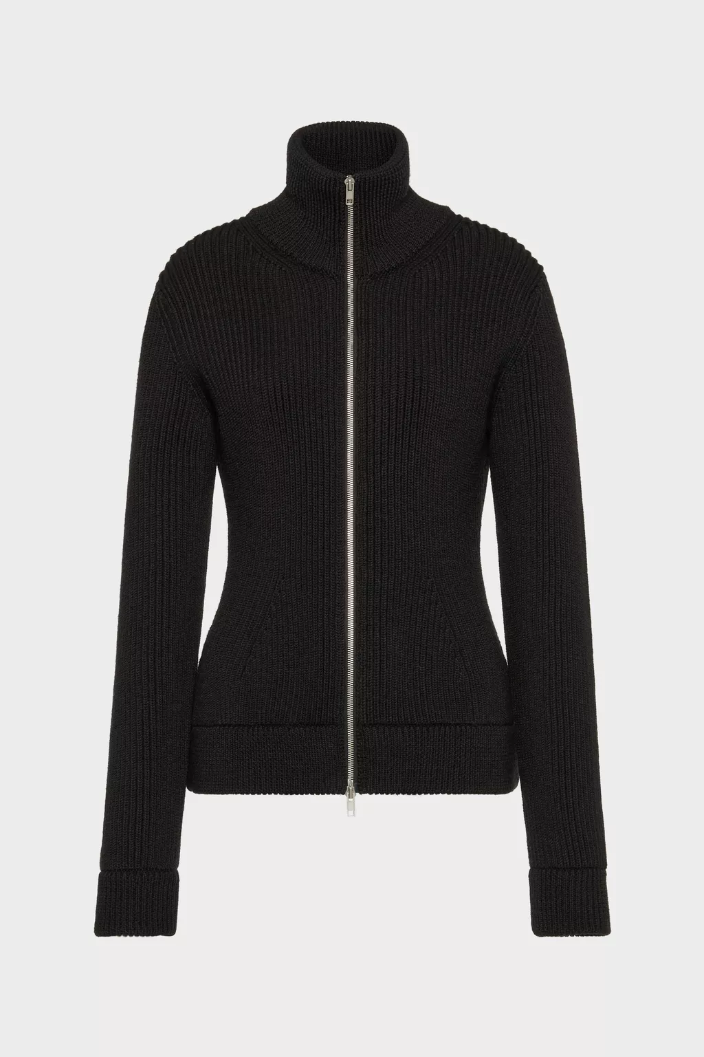 Black Wool zipped cardigan | Maison Margiela Official