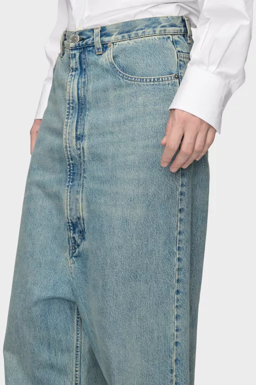 Dropped-Rise Denim Jeans - Denim