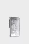 Argento - Portacarte con zip broken mirror