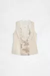 Beige - Fusion Lace-Trim Camisole Top