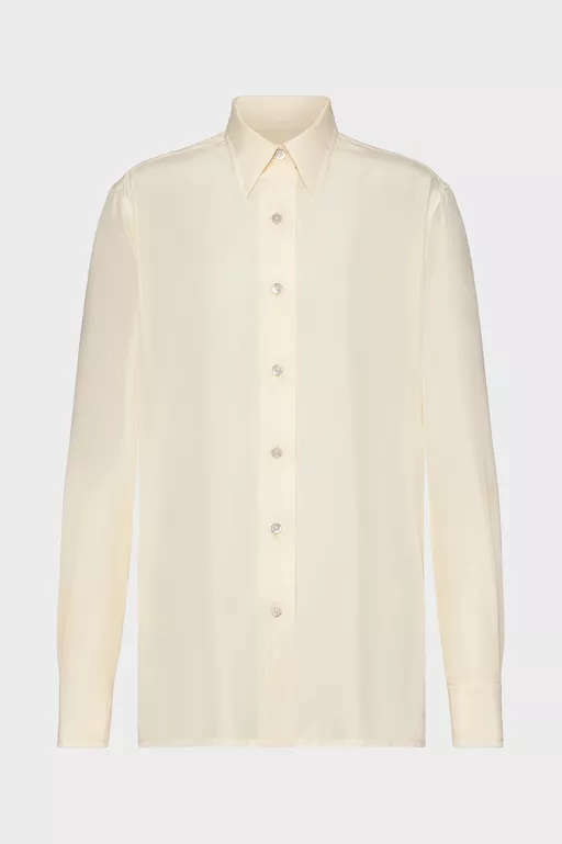 Silk Long-Sleeve Shirt - Shirts