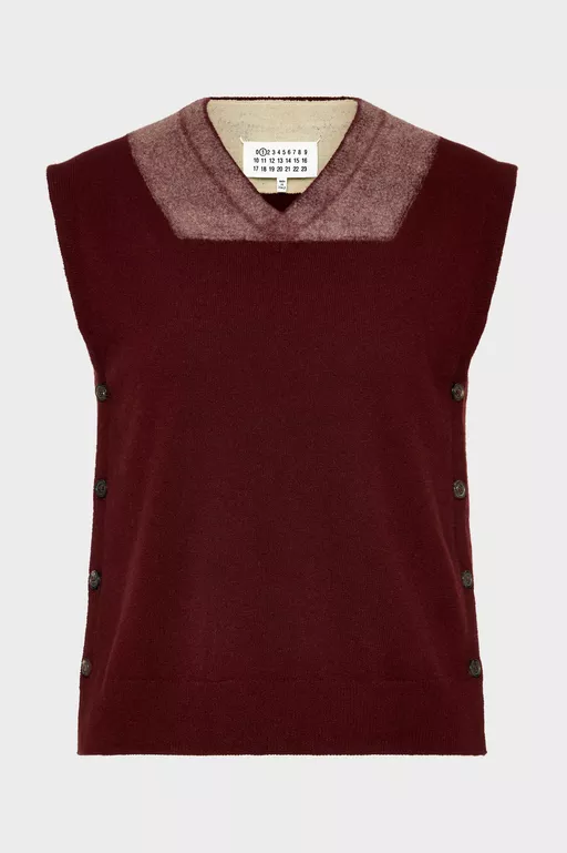 Two-Tone Virgin Wool Vest - Scarves