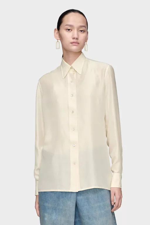 Silk Long-Sleeve Shirt - Shirts