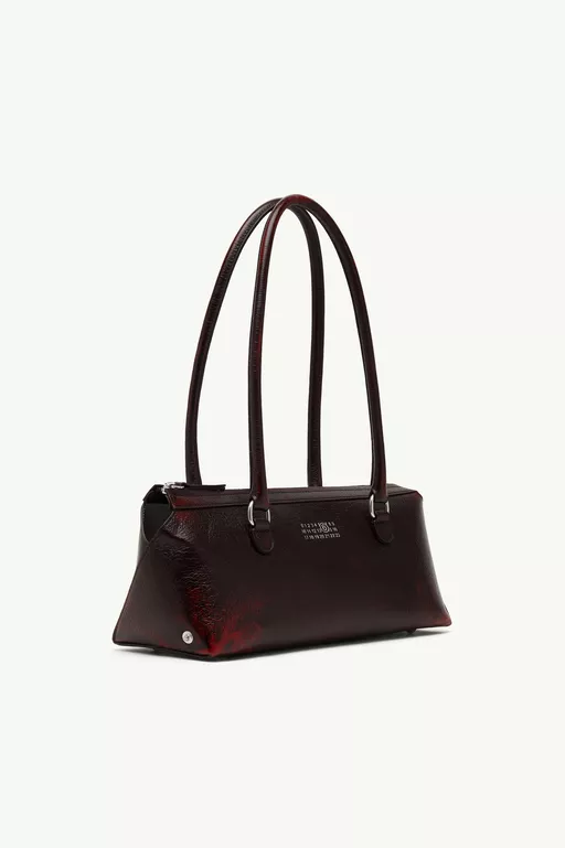 Bauletto Shoulder Bag Medium crackled leather - Shoulder Bags