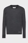 Grey - Wool-blend patch sweater