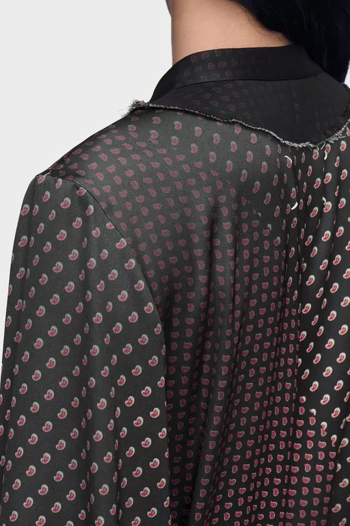 Printed Midi Shirt Dress - Midi Dress