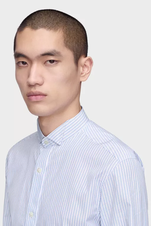 Striped Cotton Shirt - Long-sleeved Shirt