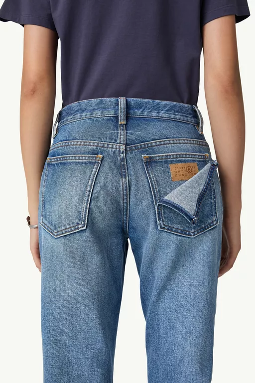 Double back pocket denim jeans - Denim