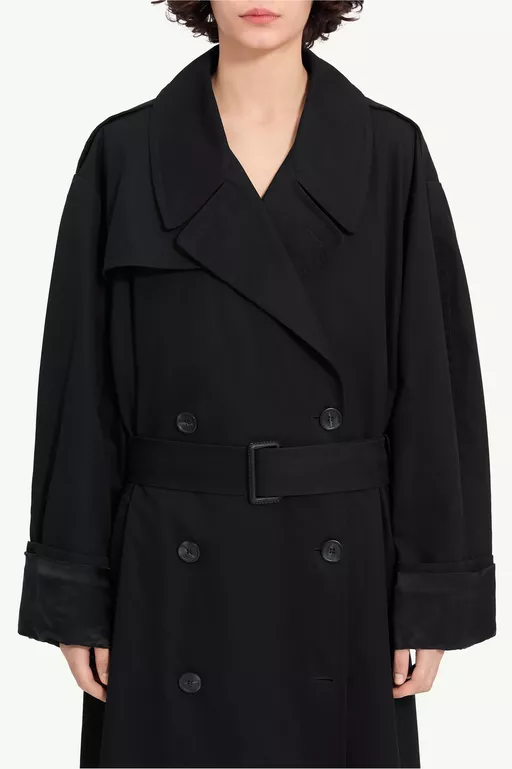 Cotton twill trench coat - Raincoats