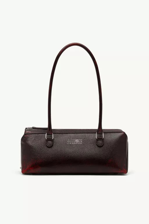 Bauletto Schultertasche Medium aus Craquel&eacute;-Leder