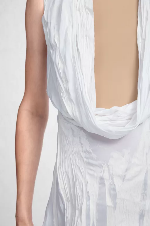 Cowl-Neck Crinkled Maxi Dress - Maxi Dress