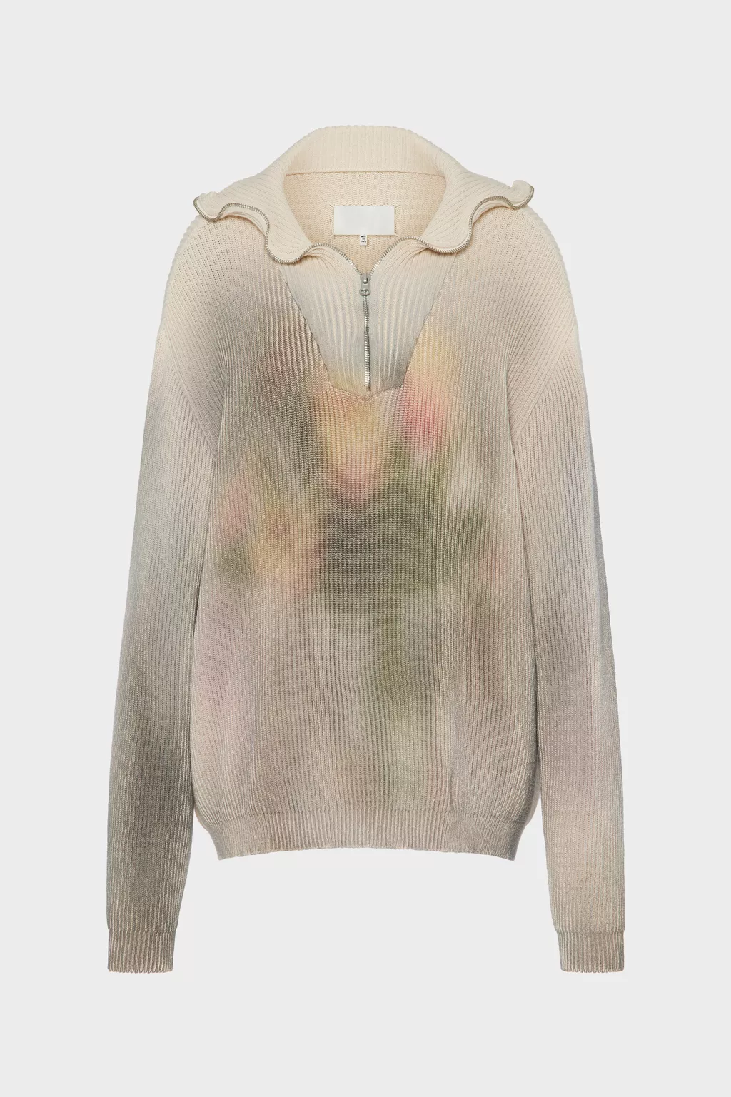 Ecru Zip Knit Pullover | Maison Margiela Official