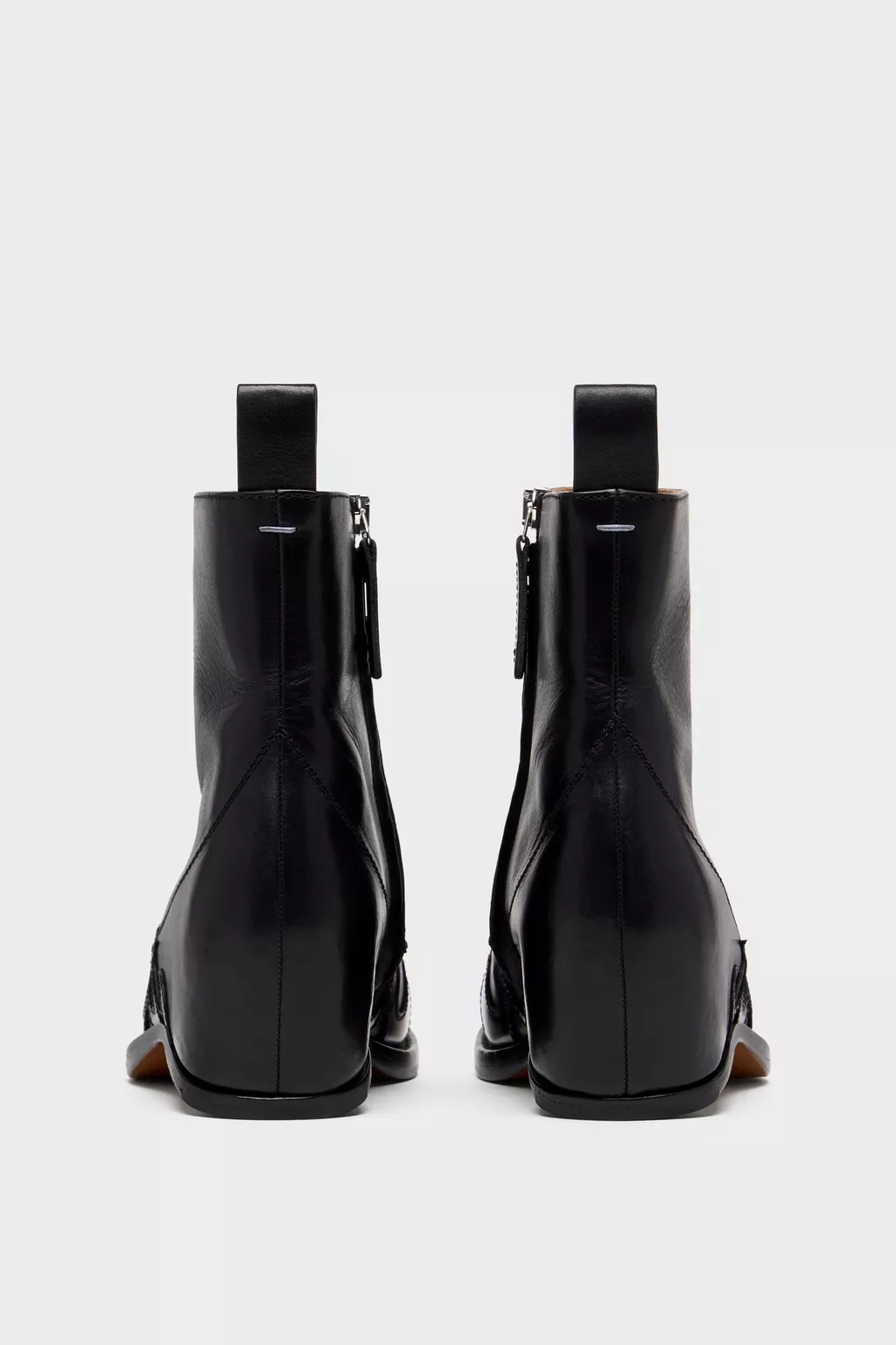 Black Heel-Less Western Flame Boot | Maison Margiela Official