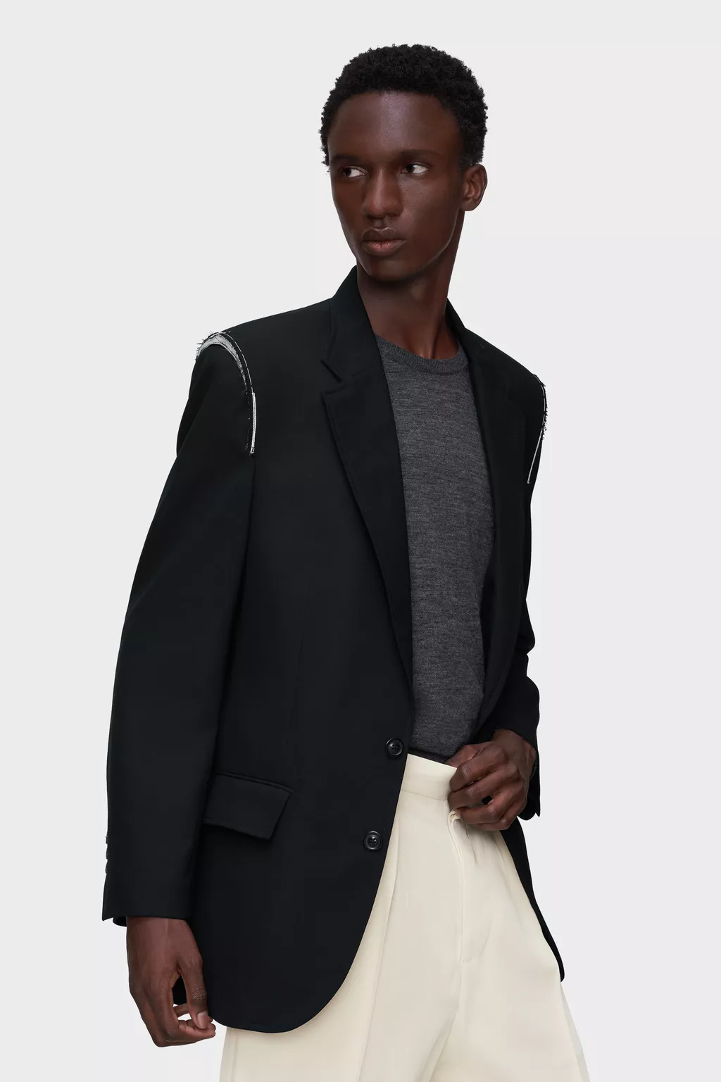 Black Wool single-breasted blazer | Maison Margiela Official