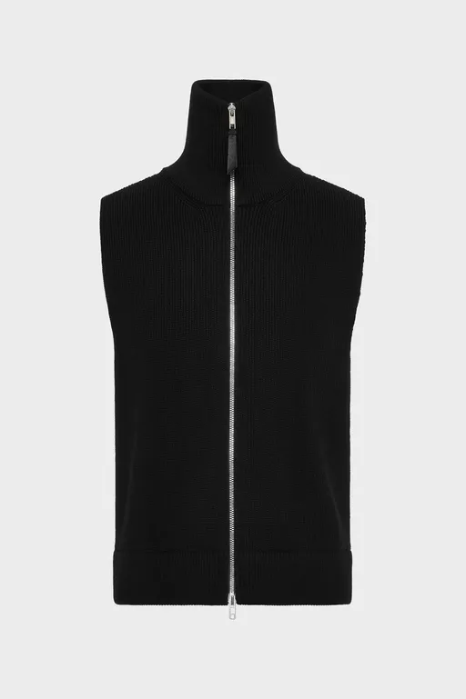 Zip Knit Gilet - Cardigan