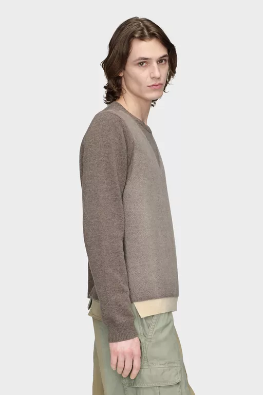 Fused Knit Wool Crewneck Sweater - Crewneck
