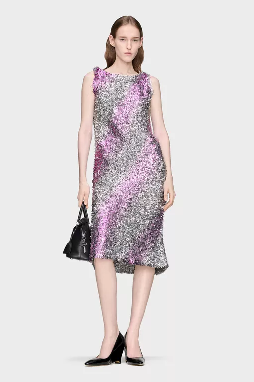 Foil Knit Midi Dress - Midi Dress