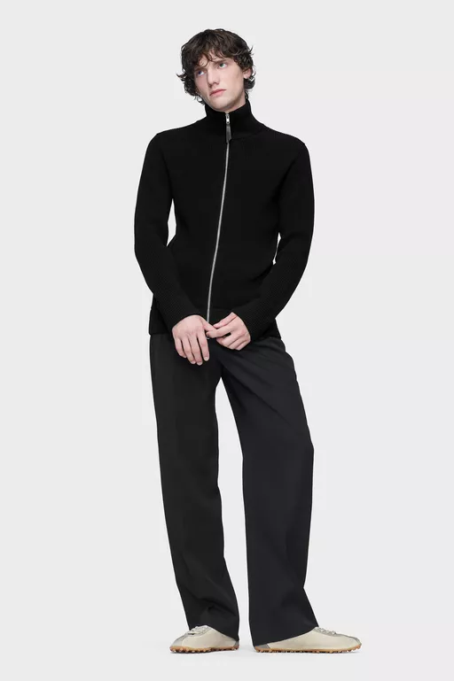 Knit zip-up cardigan - Knitwear