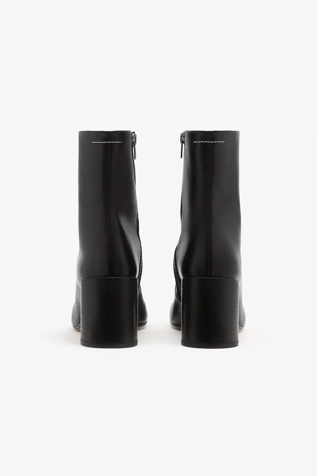 Black Anatomic Stitch Ankle Boots | MM6 Official
