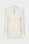 Ecru - Wool Double-Breasted Blazer