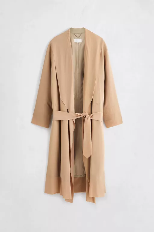 Fusion Draped Cupro Coat - Raincoats