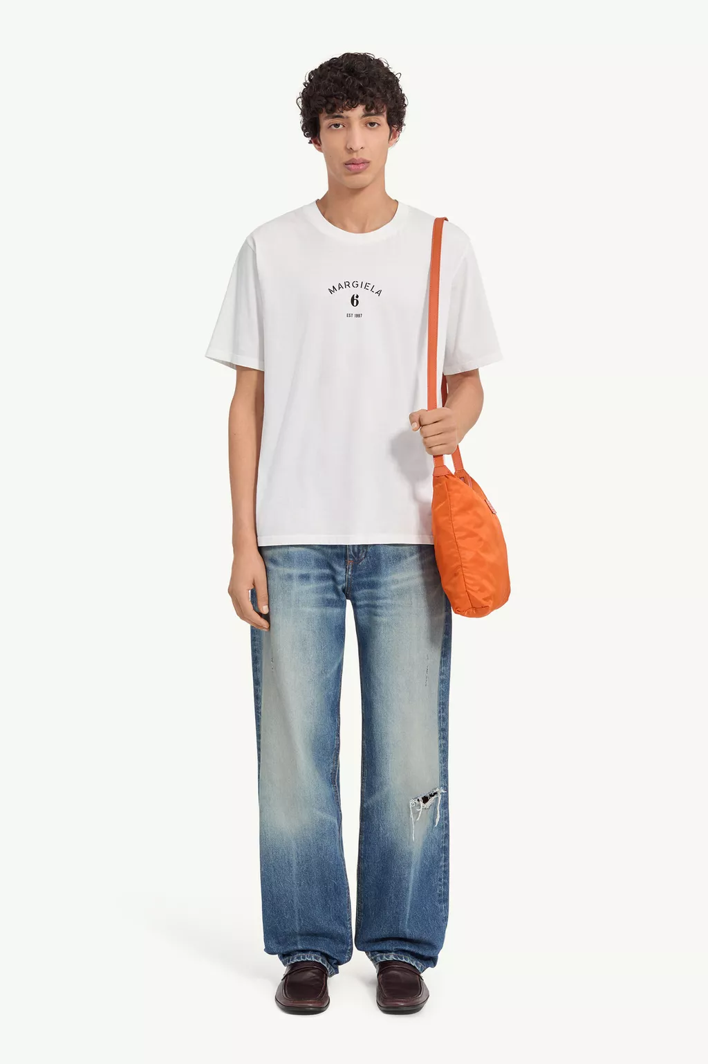 White Mannequin Print Jersey T-Shirt | MM6 Official
