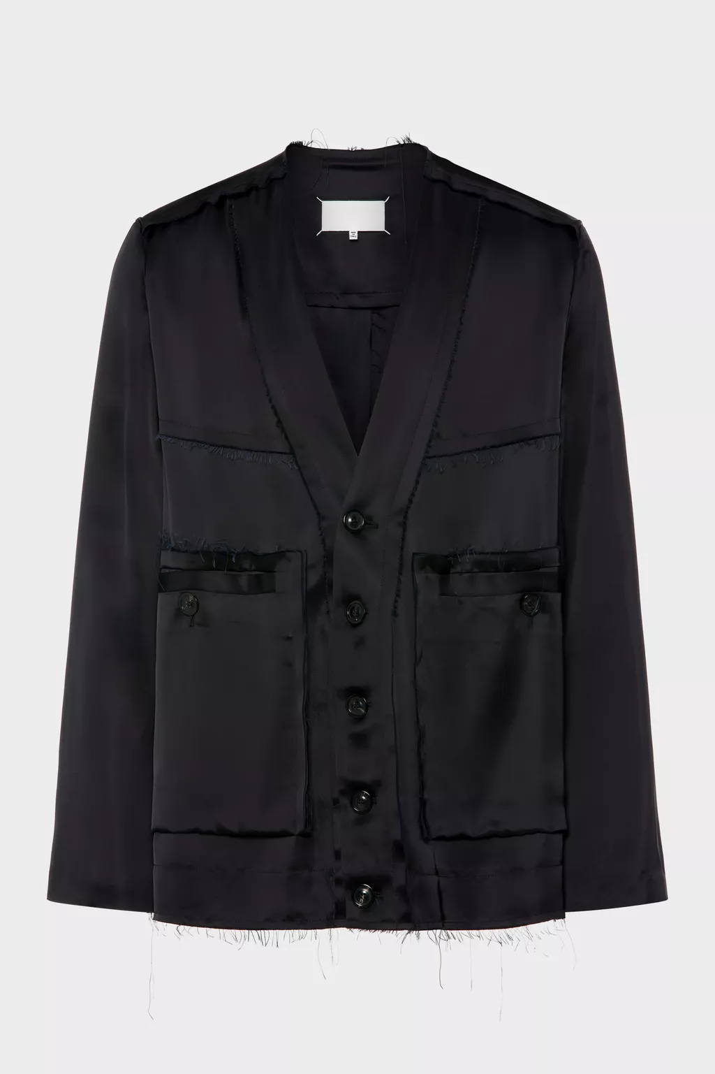 Black Patchwork Satin Jacket | Maison Margiela Official
