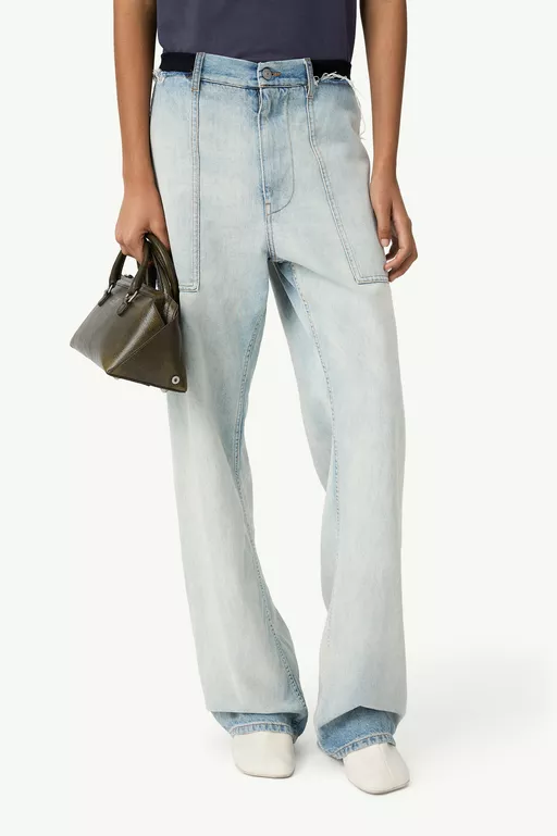 Wide-leg denim jeans - Pants