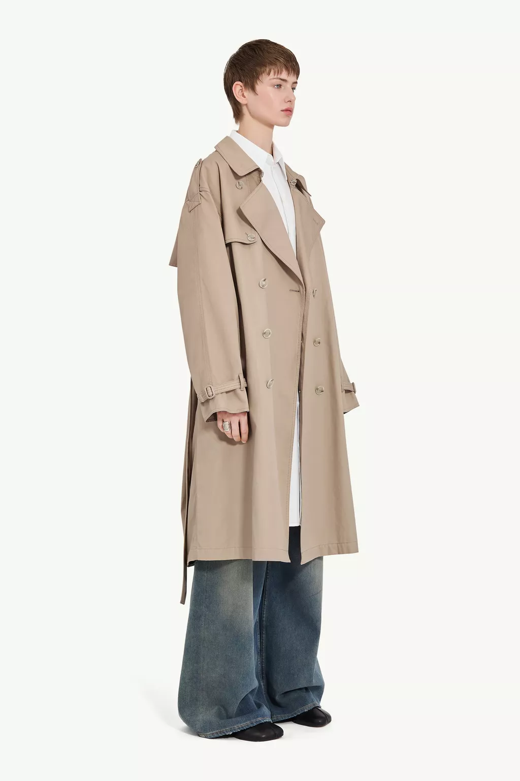 Sand Twist Double-breasted Trench Coat | Maison Margiela