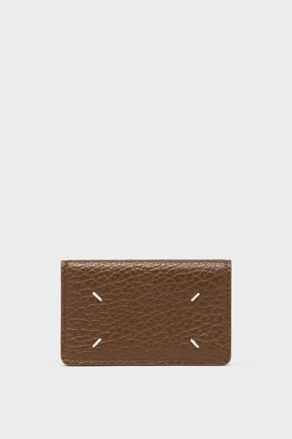 Brown Four stitches card holder | Maison Margiela Official