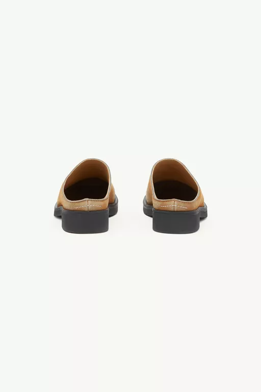 Washed suede Biker mules - Slippers