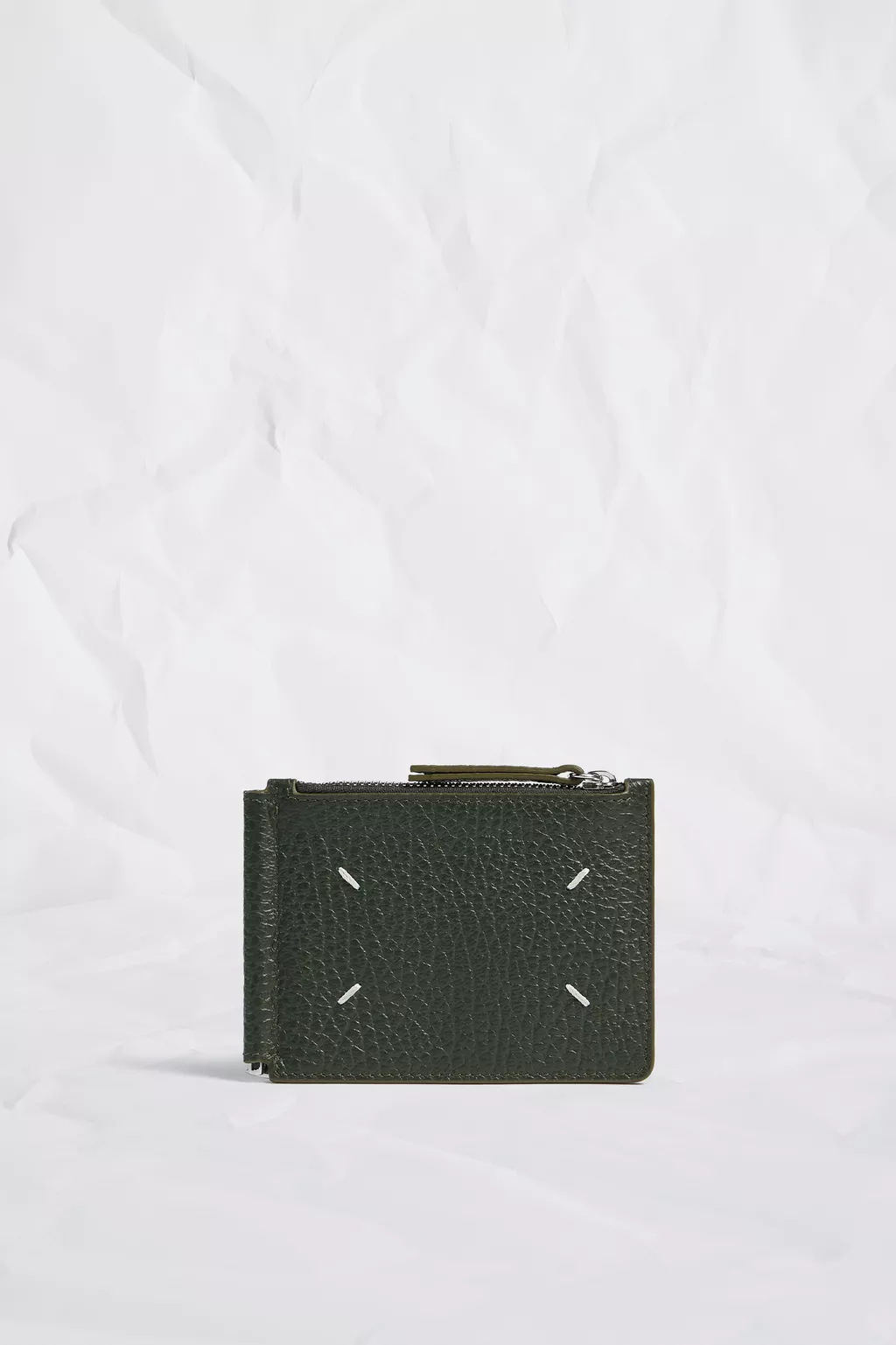 Military Green Four stitches Clip Wallet | Maison Margiela Official