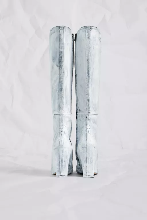 Heel-less Knee Boots Bianchetto - Boots