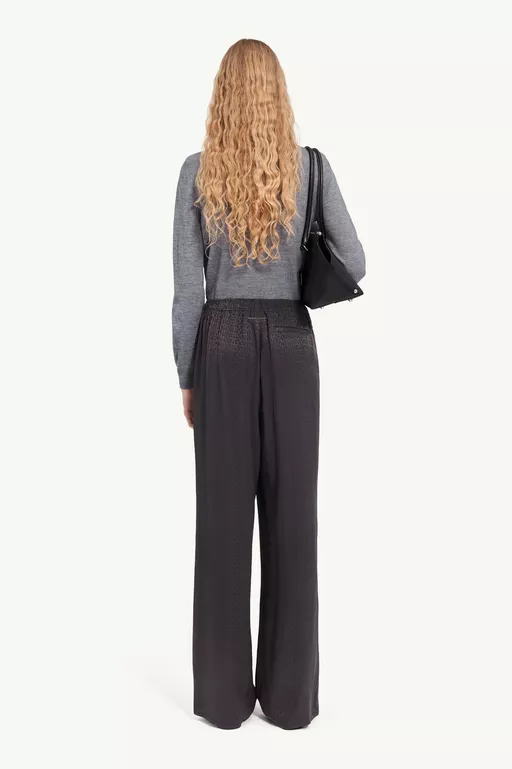 Viscose blend jacquard trousers - Pants
