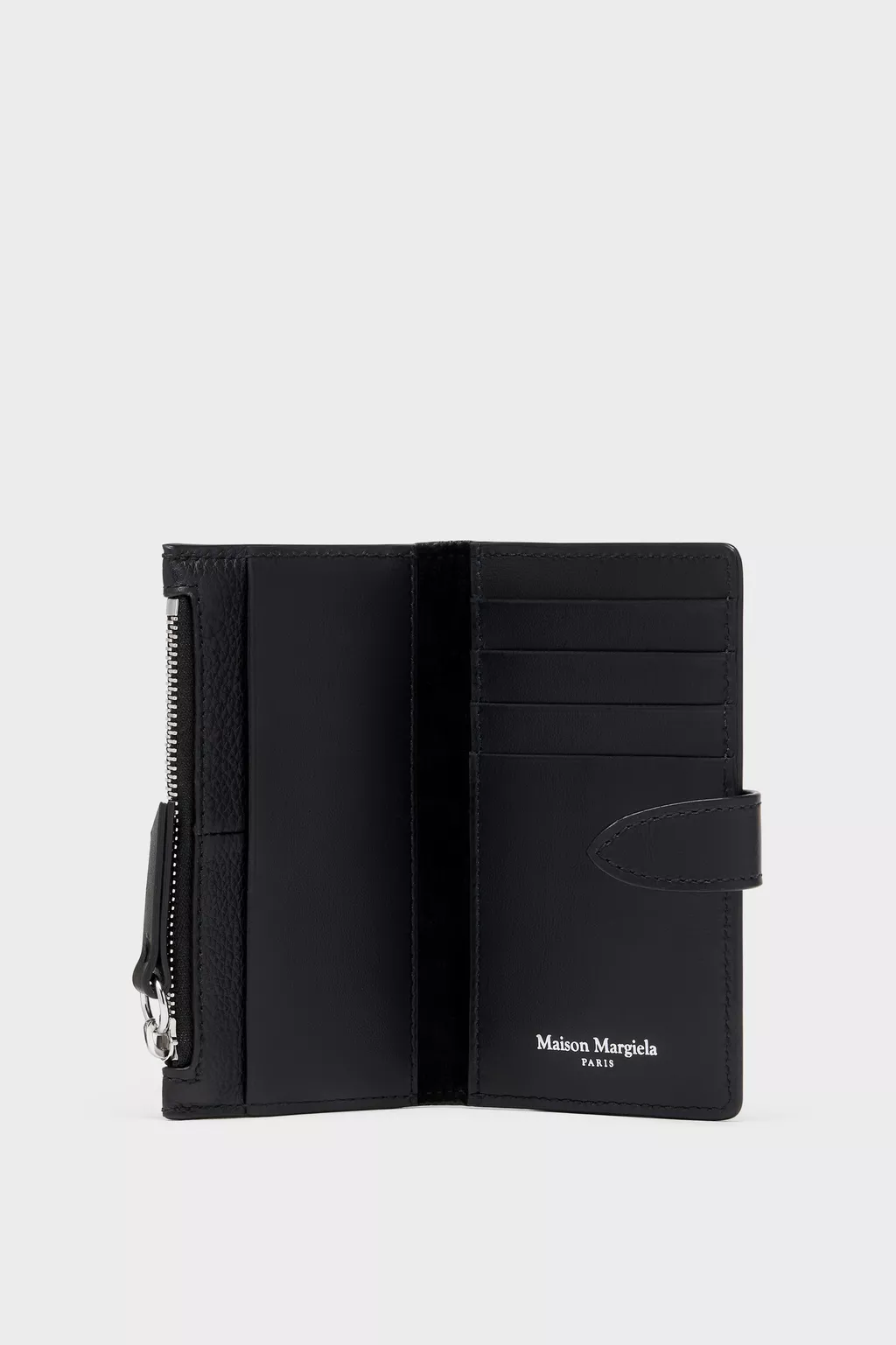 4ステッチ レザー ジップカードホルダー ブラック | Maison Margiela公式
