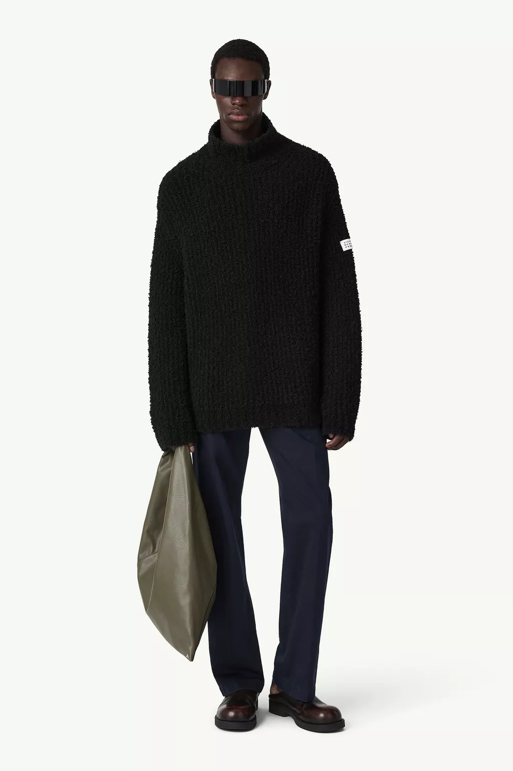 MARTIN MARGIELA タートルネックセーター ウール100% テクスチャードニット タートルネックセーター
