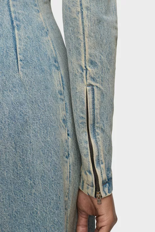 Denim Midi Dress - Midi Dress