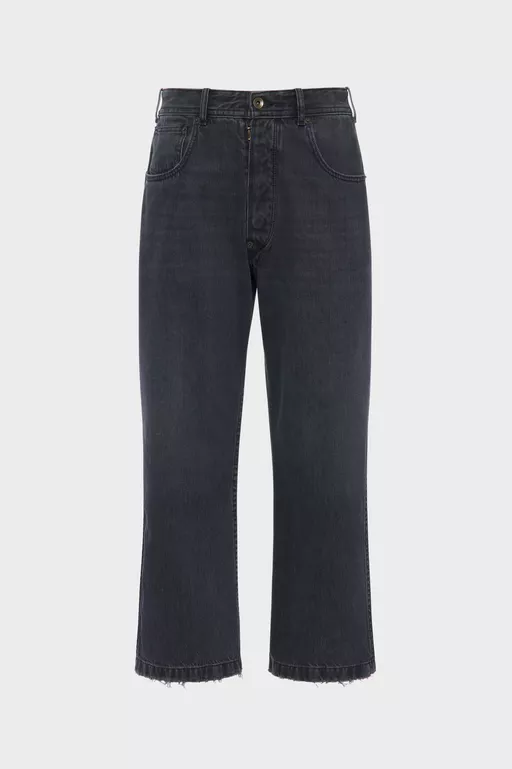 Straight-leg cropped jeans - Denim
