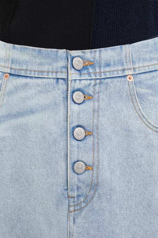 Long denim skirt - Skirts