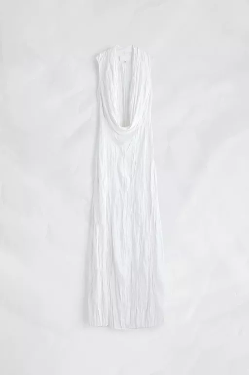 Cowl-Neck Crinkled Maxi Dress - Maxi Dress