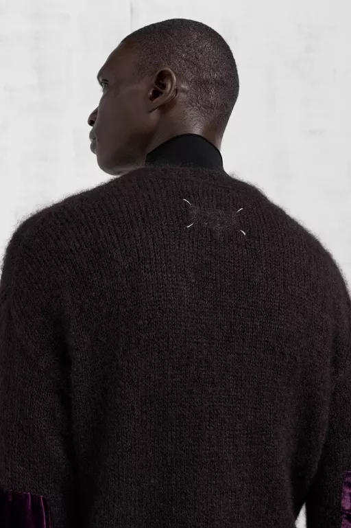 Velvet Patch Mohair Cardigan - Overalls