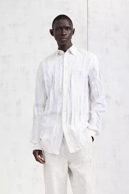 Bianchetto Crinkled Shirt - Long-sleeved Shirt