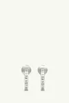 Polished palladio - Numeric Minimal Signature Hoop Earrings