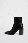 Black - Shiny Soft Nappa Piped Ankle Boots