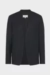 Gris fonc&eacute; - Veste minimaliste en laine