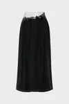 Black - Taped Midi Skirt