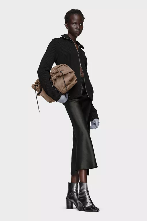 Wool zipped cardigan - Cardigan