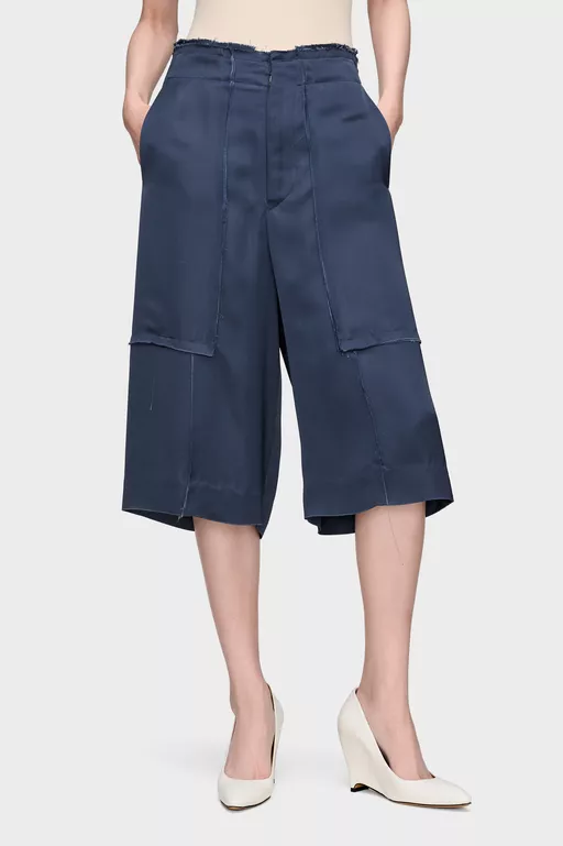 Patchwork Satin Shorts - Shorts