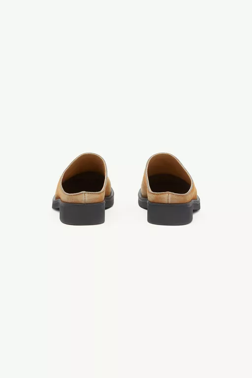 Washed suede Biker mules - Slippers